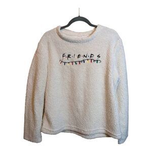 Friends Faux Fur Christmas Nighttime Long Sleeve Top